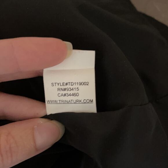 Trina Turk Black Jewel Split Sleeves Dress Size 0 - Picture 10 of 12